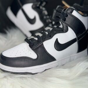 Nike Kids Black and White High-Top Sneakers